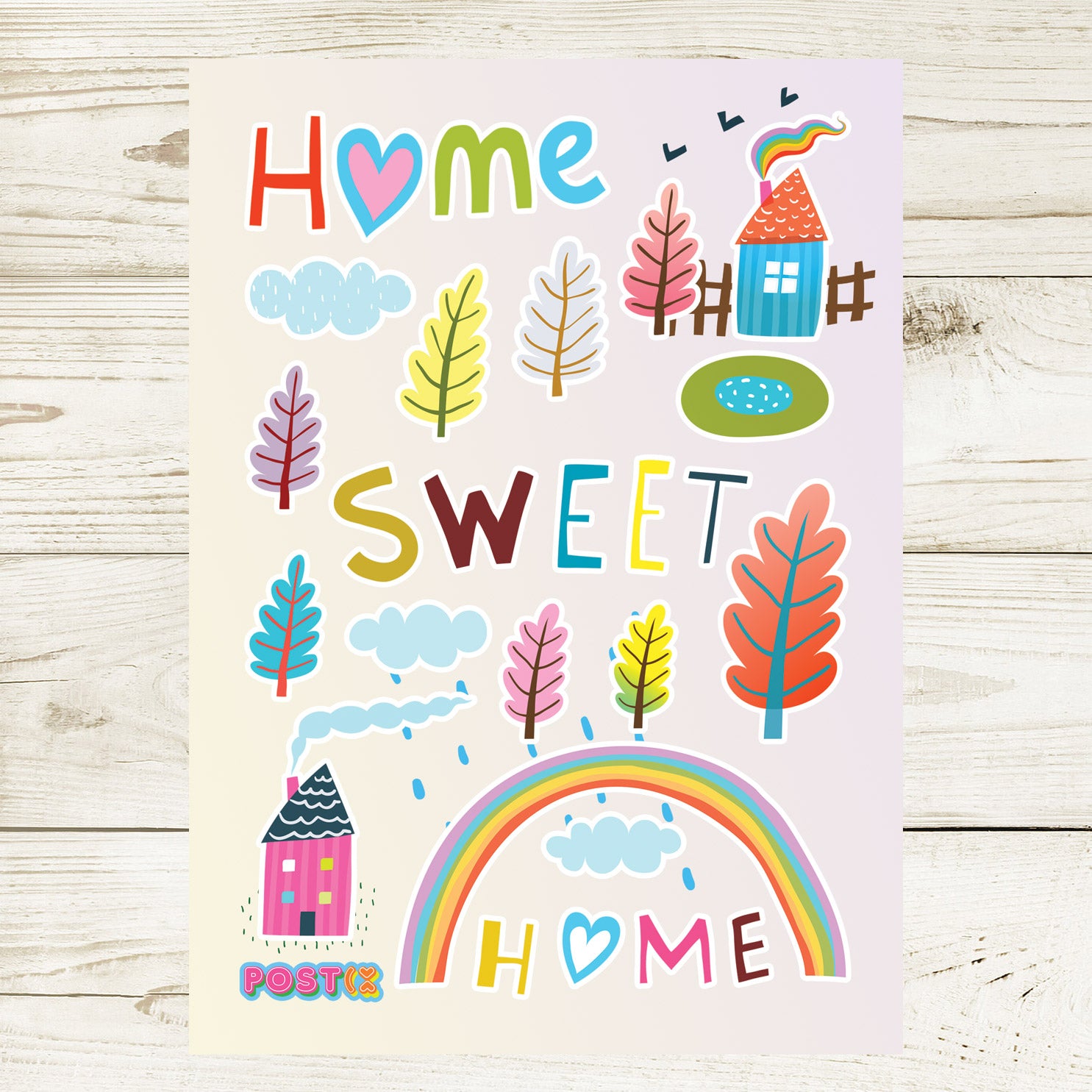 Home Sweet Home A6 Sticker Sheet