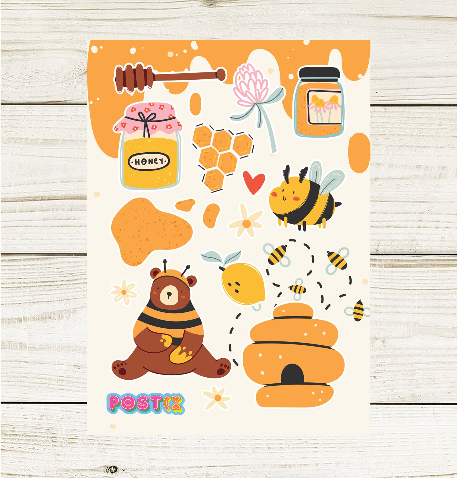 Oh Honey! A6 Sticker Sheet