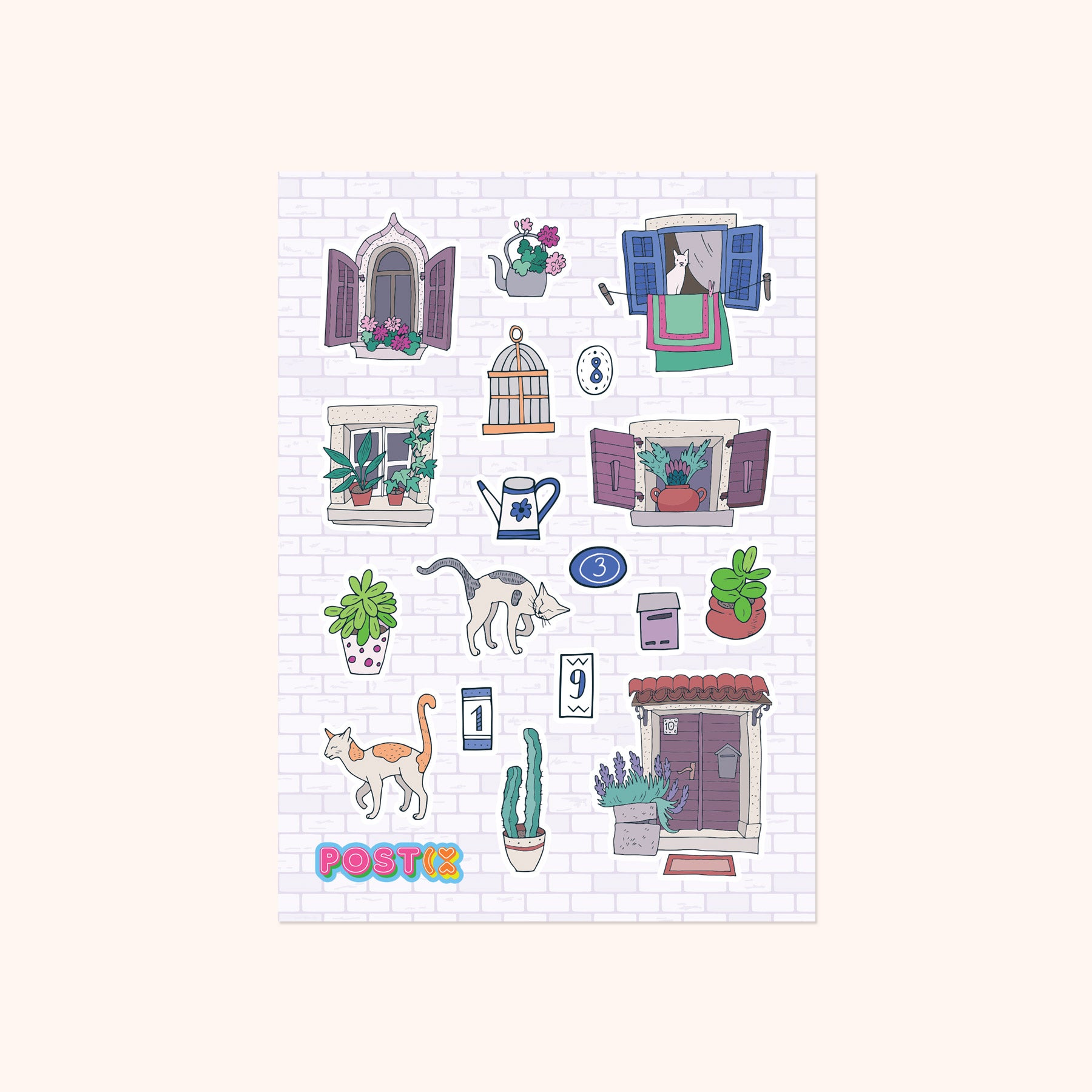 Streets of Italy A6 Sticker Sheet