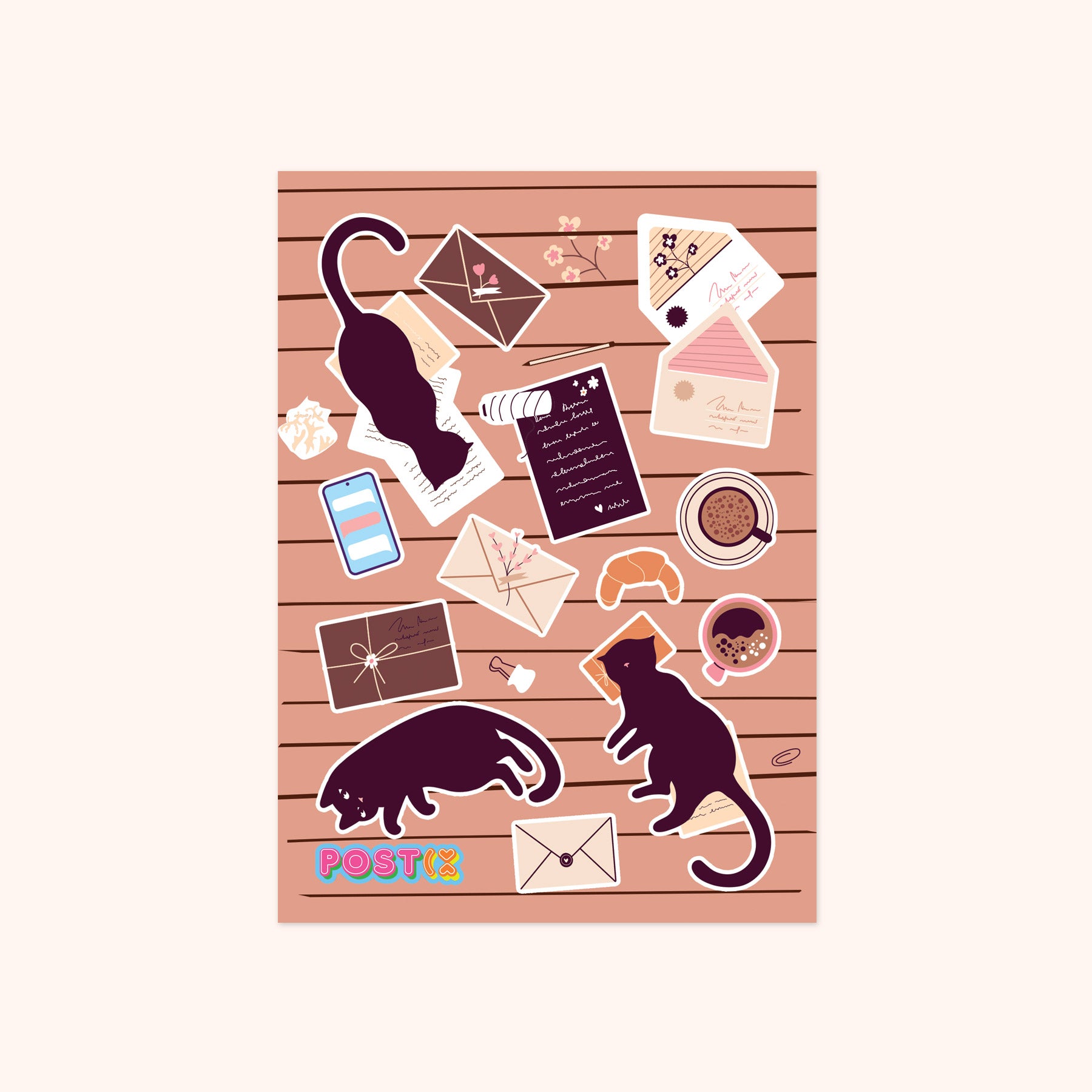 Kitten Around A6 Sticker Sheet