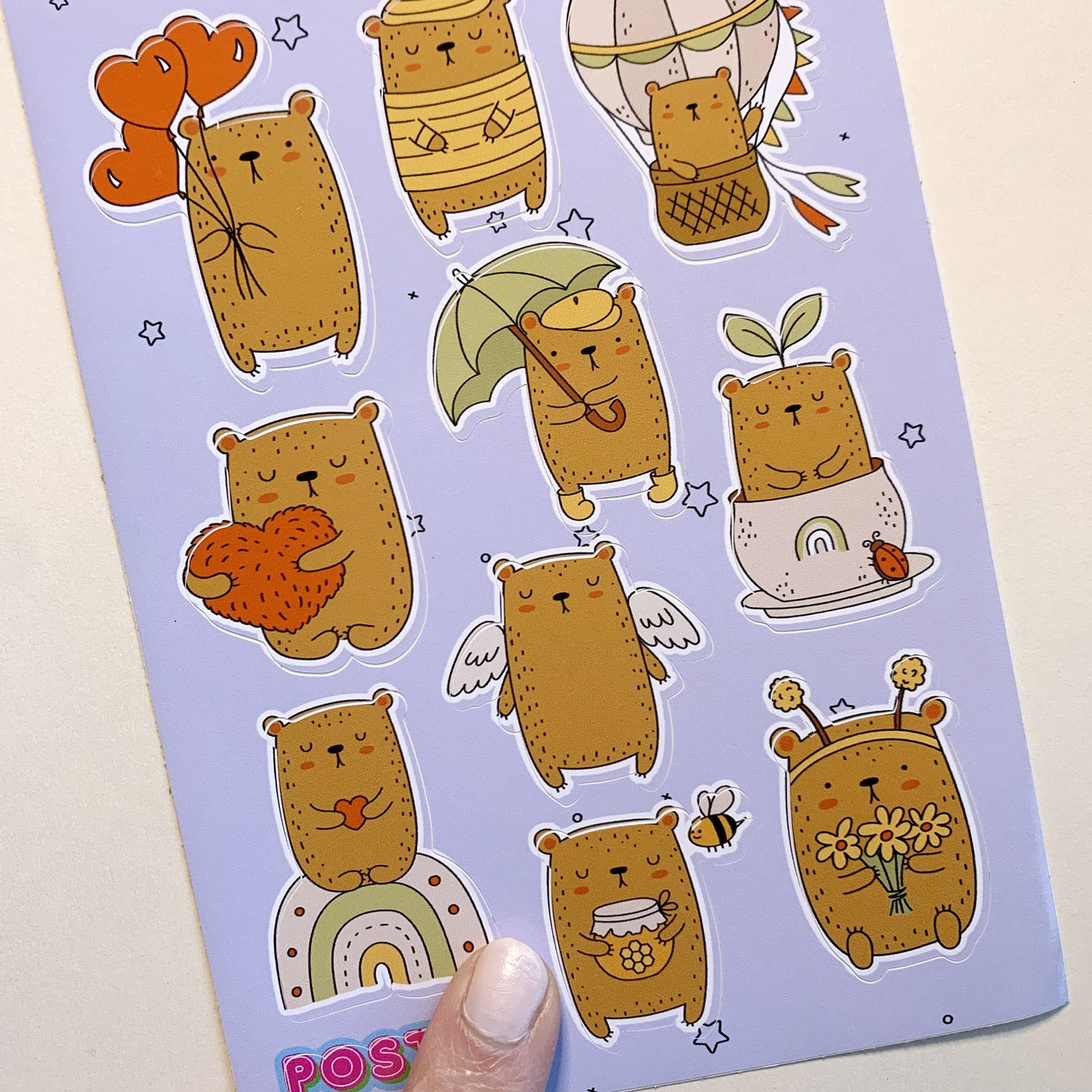 Fabulously Faulty: Lovely Brown Bears Sticker Sheet
