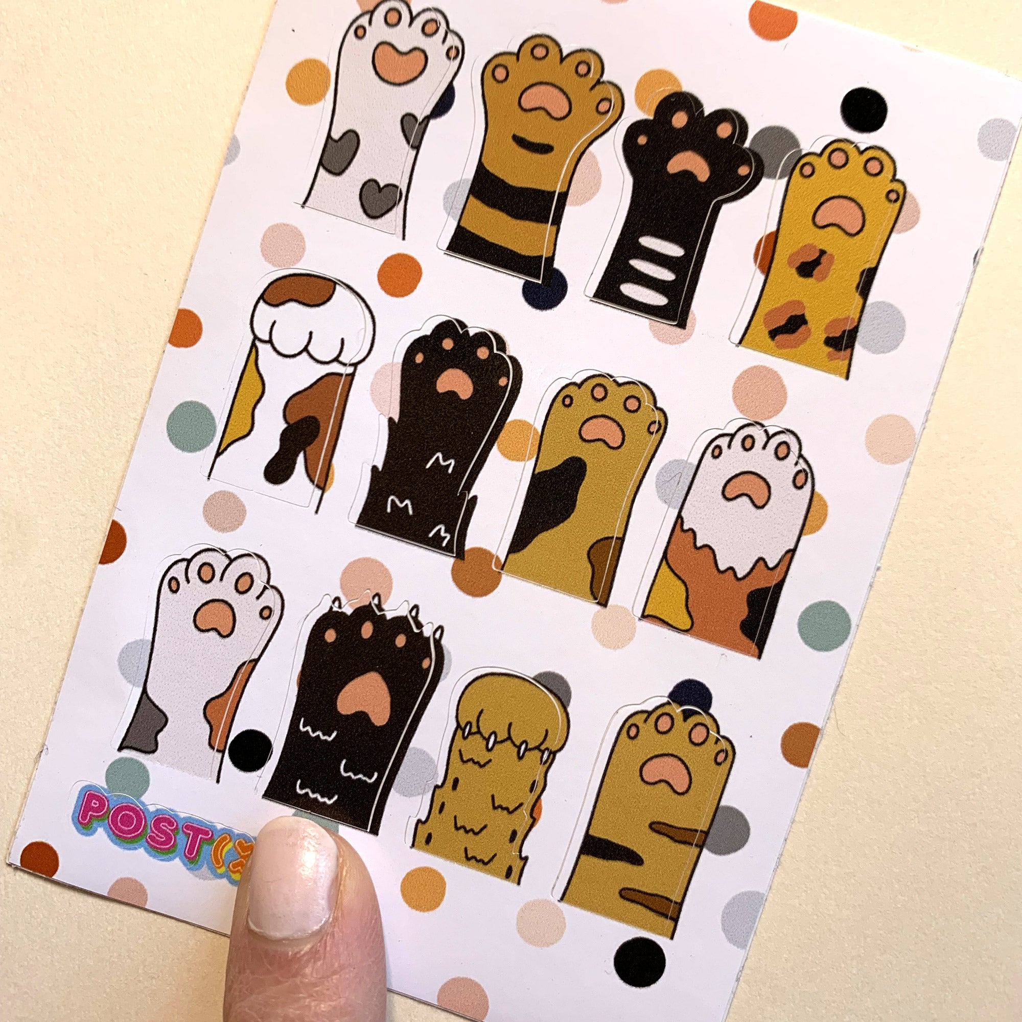 Fabulously Faulty: Paws Up A7 Sticker Sheet