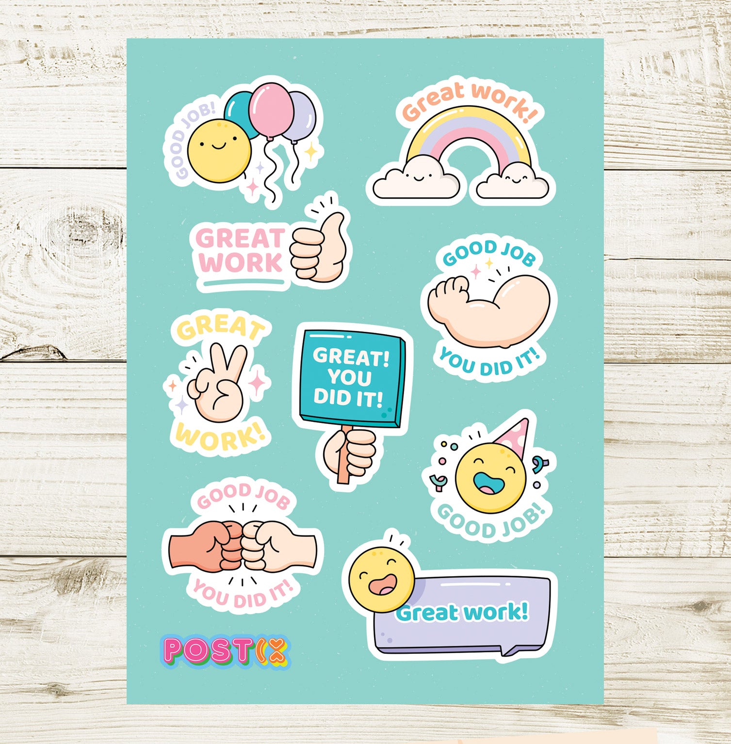 Pastel Rewards A6 Sticker Sheet