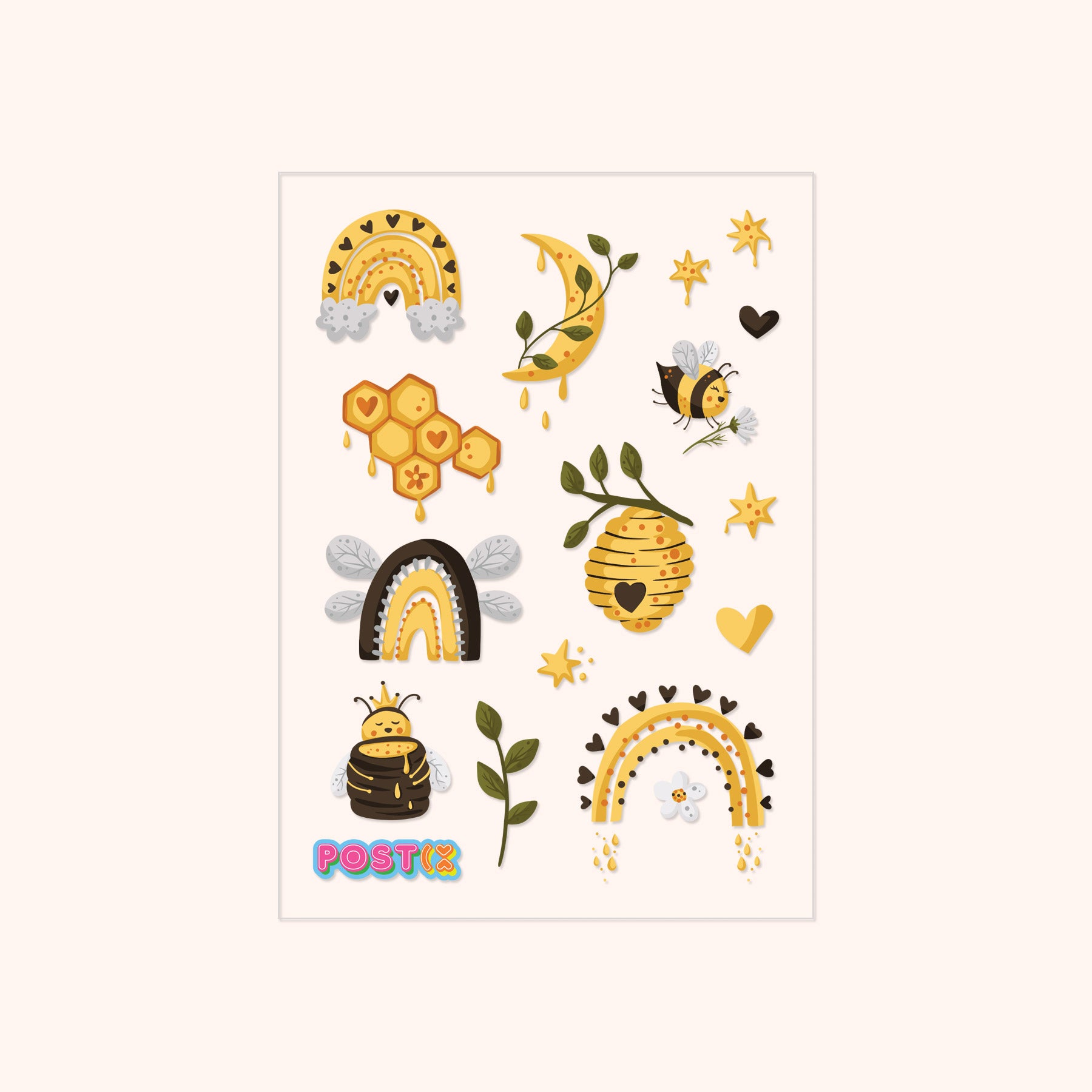 Pot of Honey Gold A6 Transparent Sticker Sheet