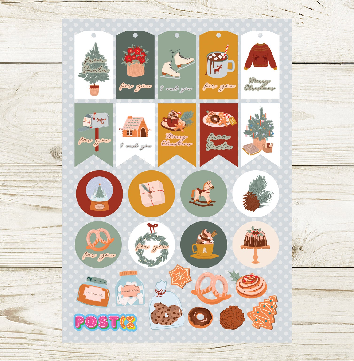 Santa's Sweet Selection A5 Sticker Sheet