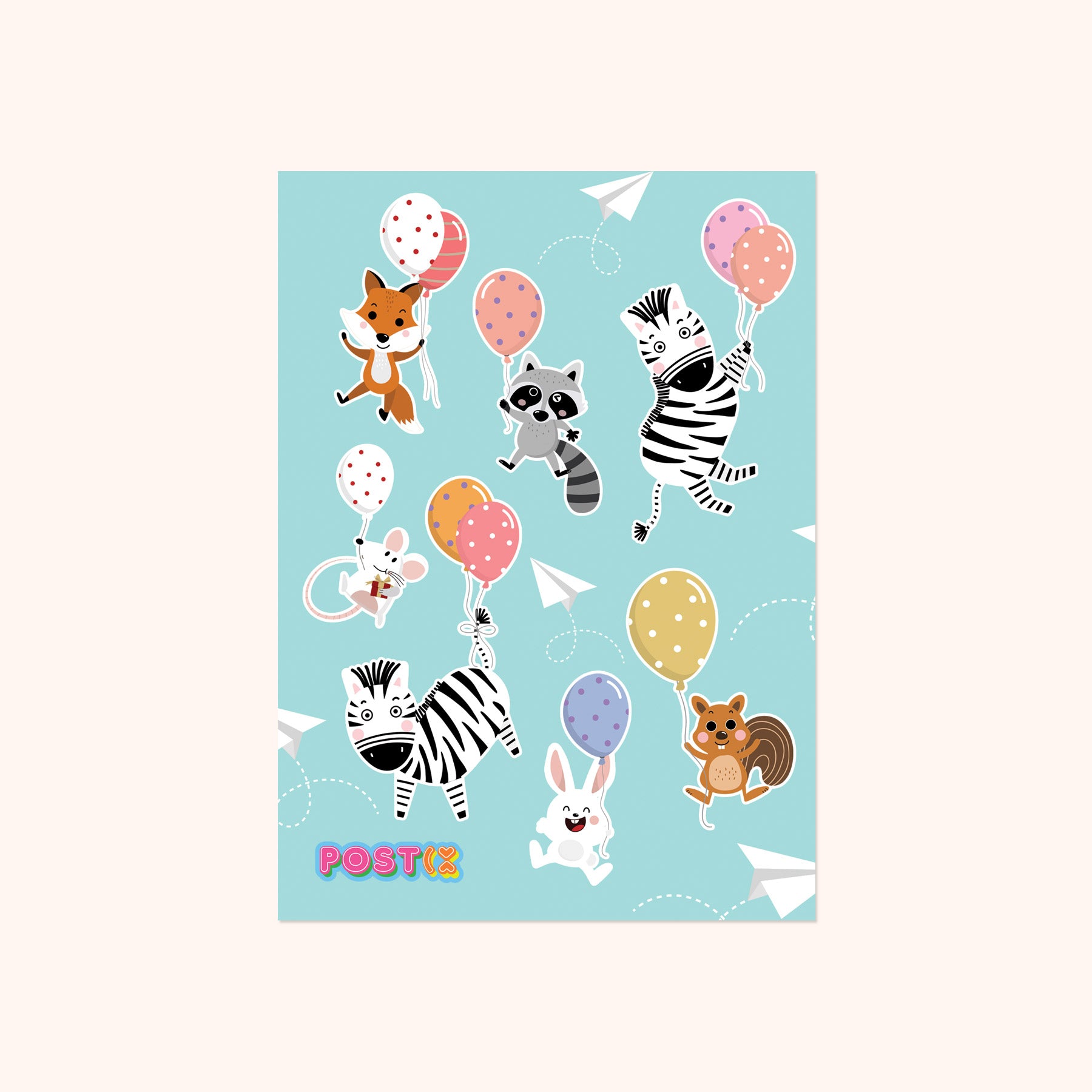 Party in the Air A6 Sticker Sheet