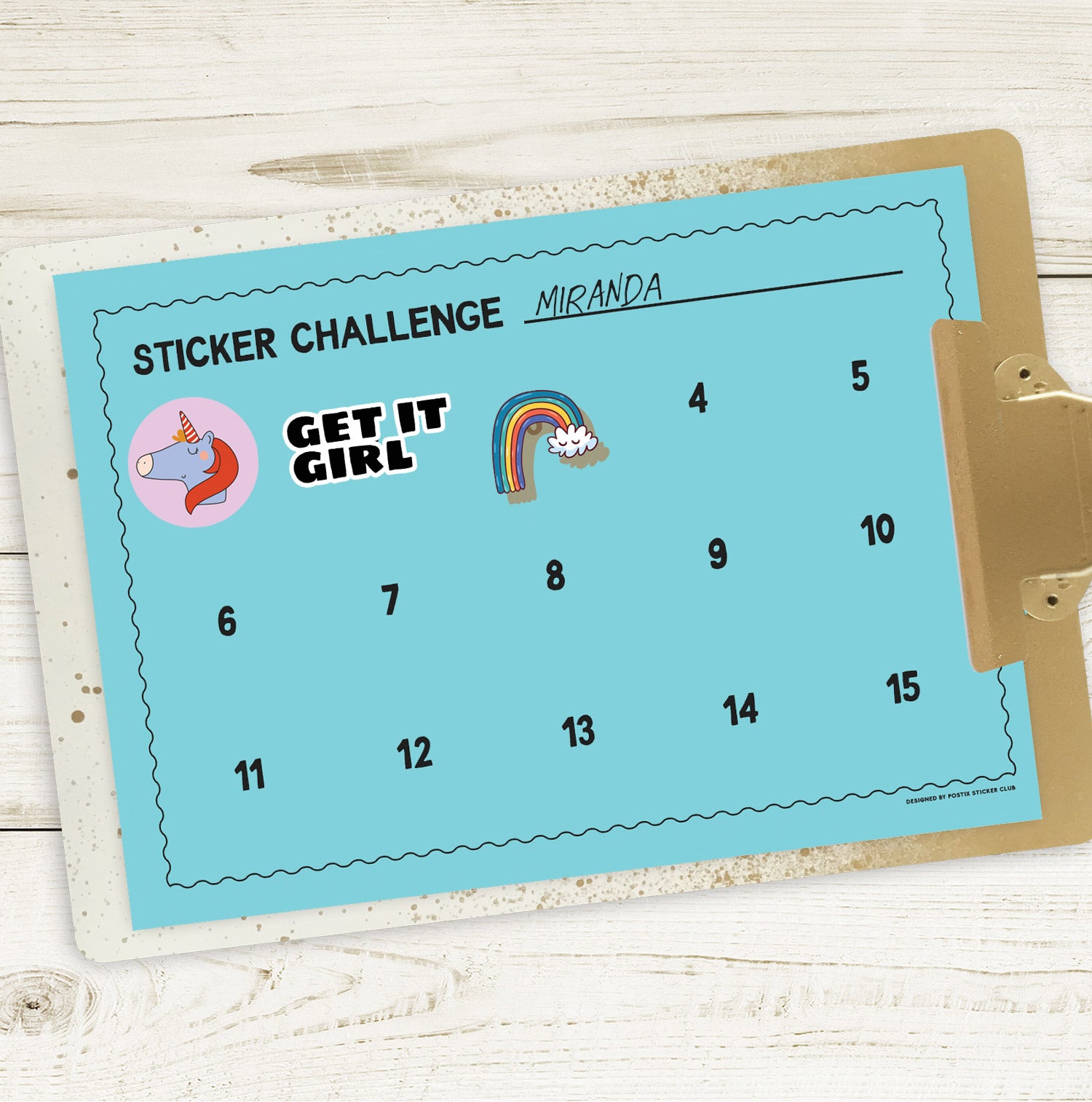 Teachers Sticker Challenge Sheet PDF Download