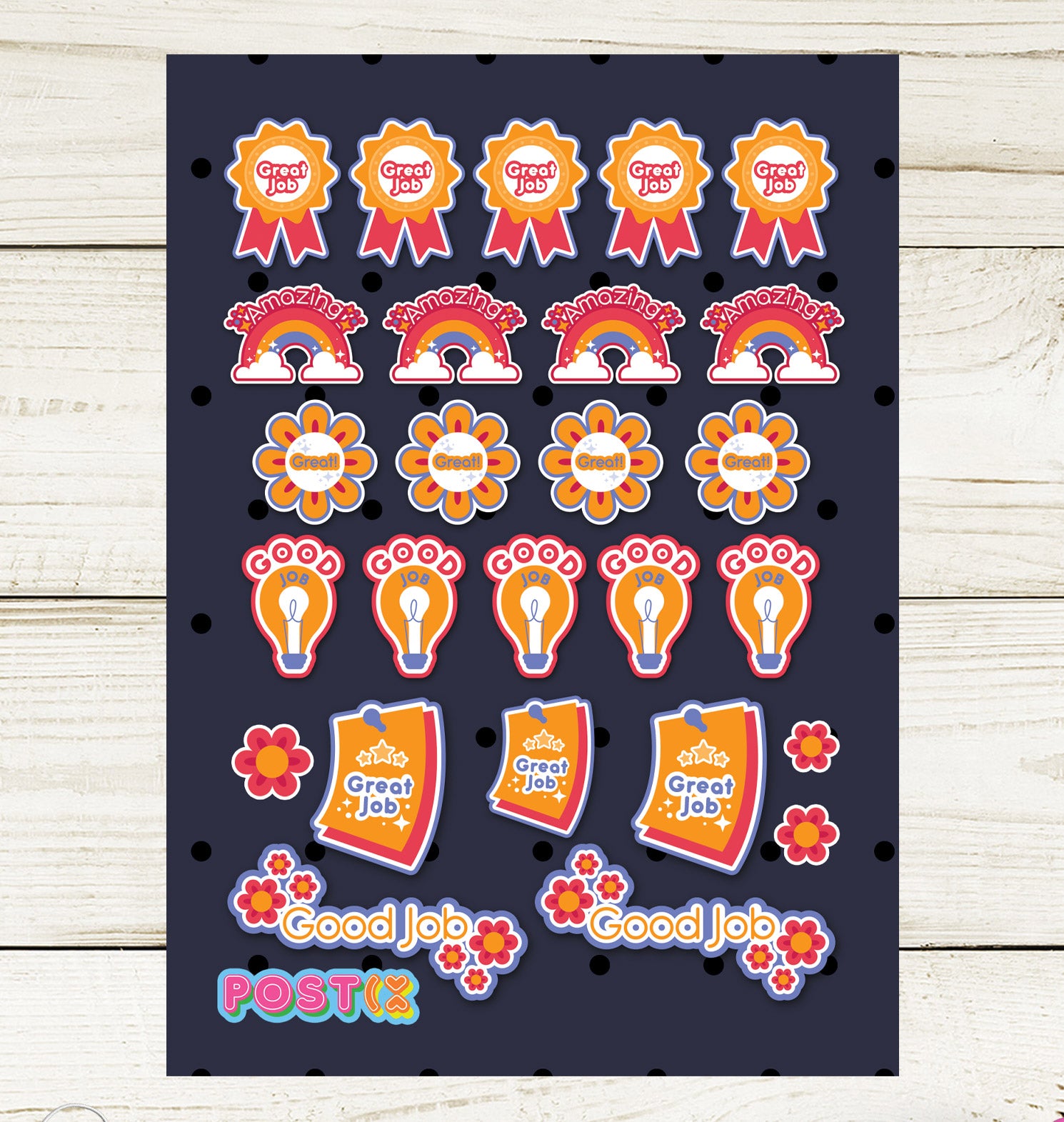 Bright Rewards A6 Sticker Sheet