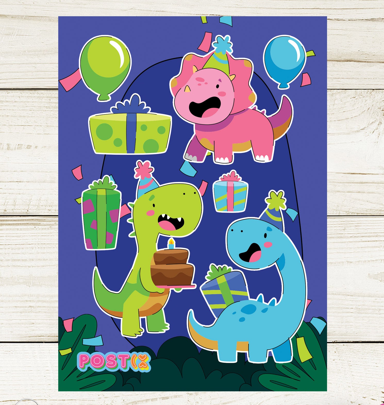 Prehistoric Party A6 Sticker Sheet