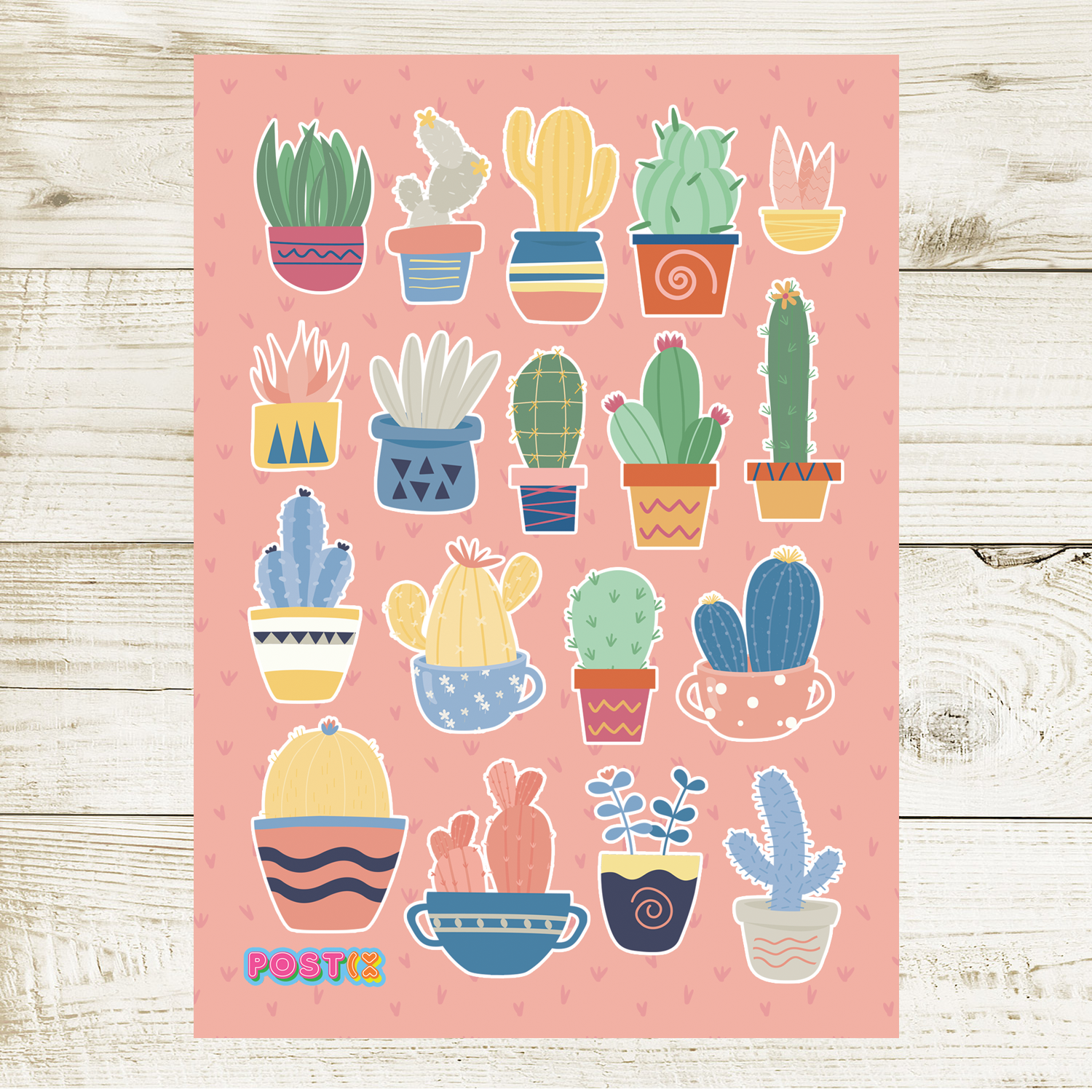 Cactus Collection A6 Sticker Sheet