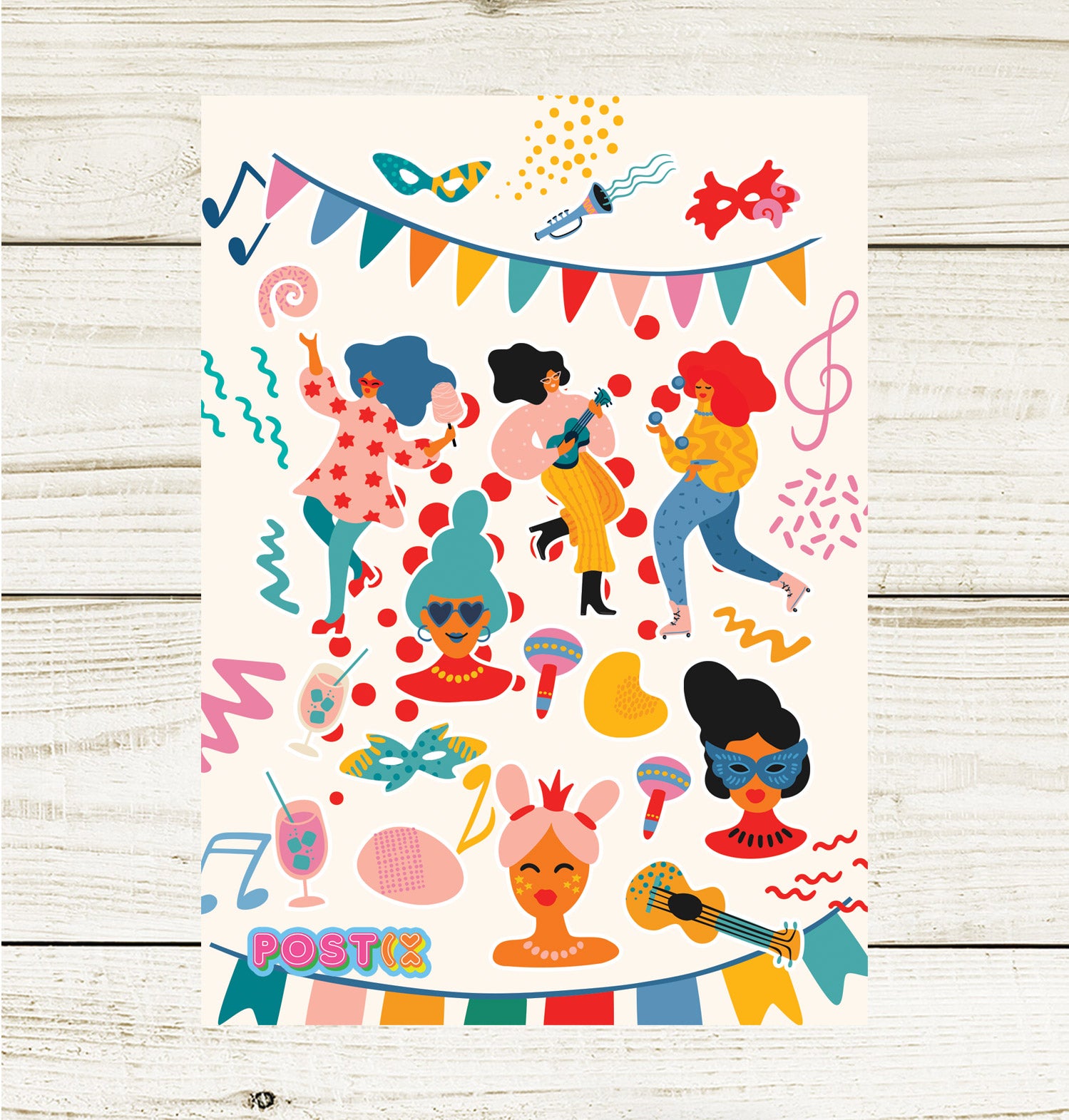 Summer Fiesta A6 Sticker Sheet