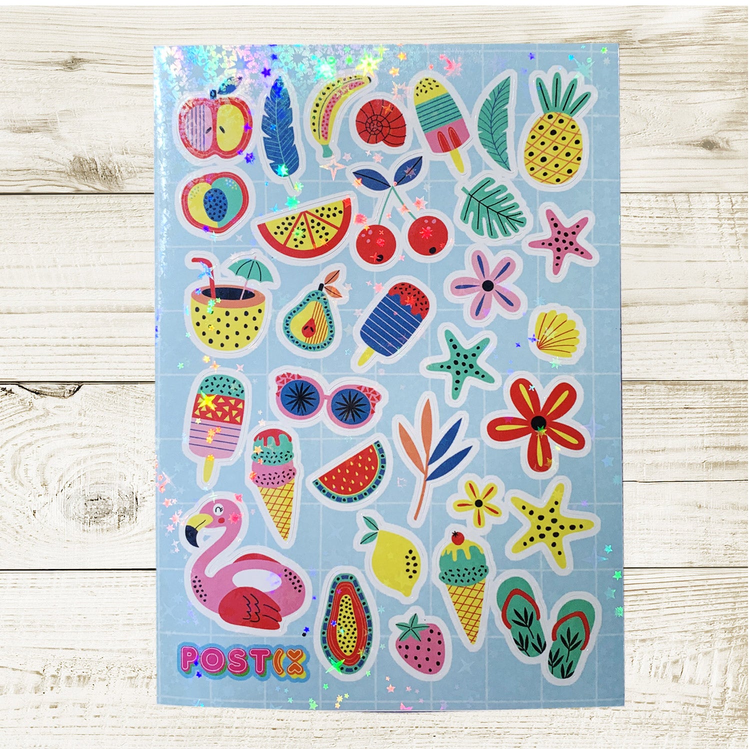 Sweet Summer Snacks A6 Hologram Sticker Sheet