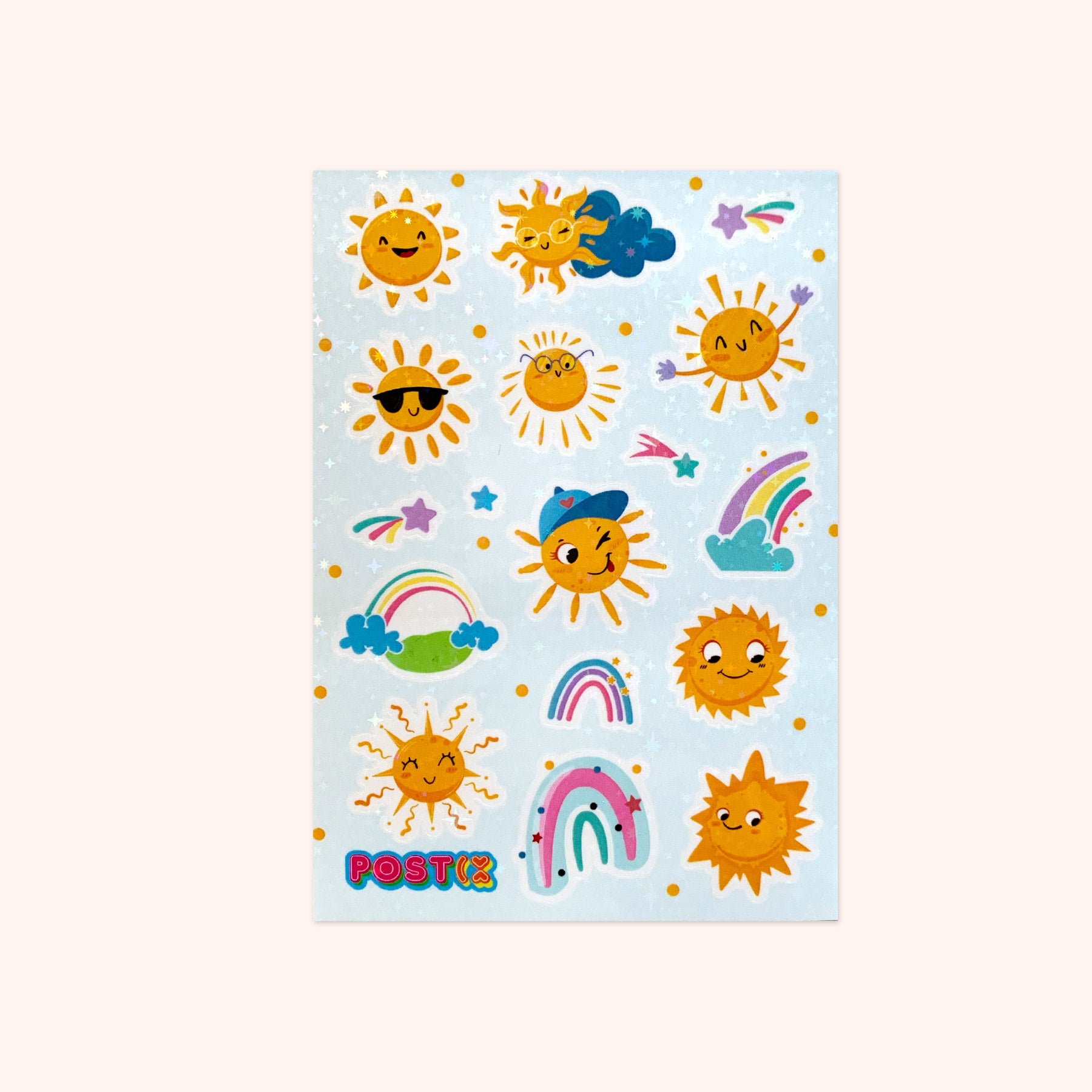 Happy Sunshine Days A6 Hologram Sticker Sheet