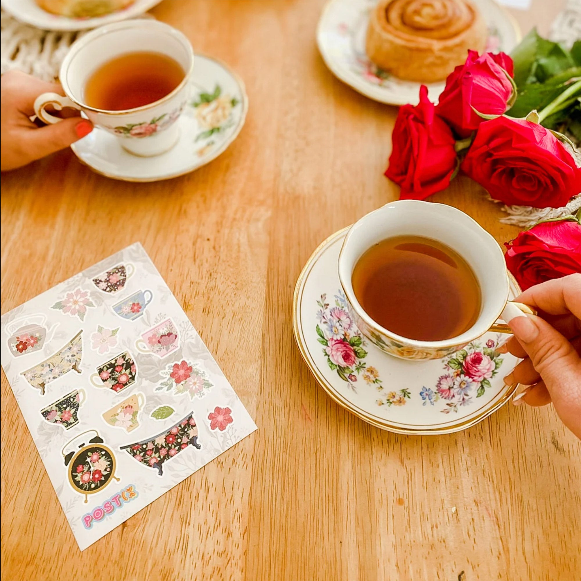 Vintage Tea and Bath Time A6 Sticker Sheet