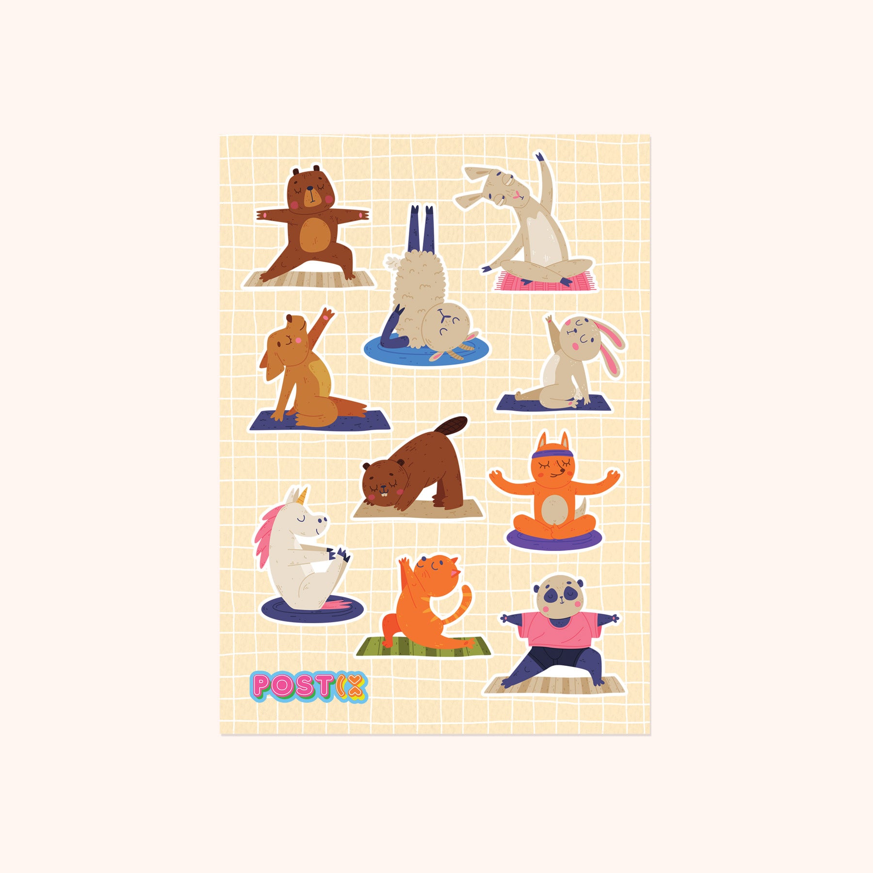 Zen Animals A6 Sticker Sheet