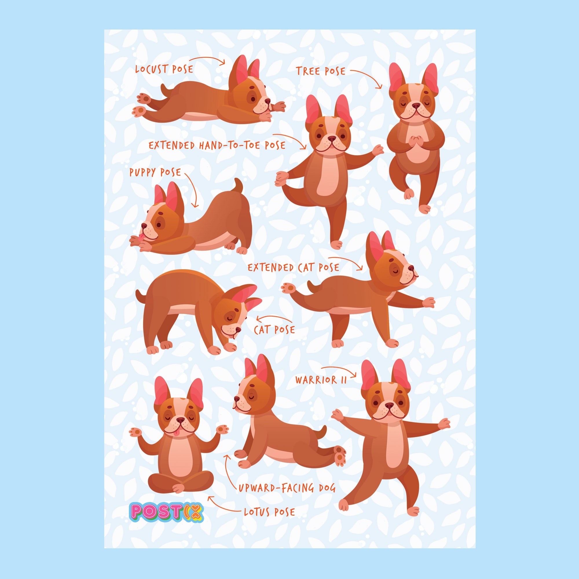 Downward Dog A6 Sticker Sheet