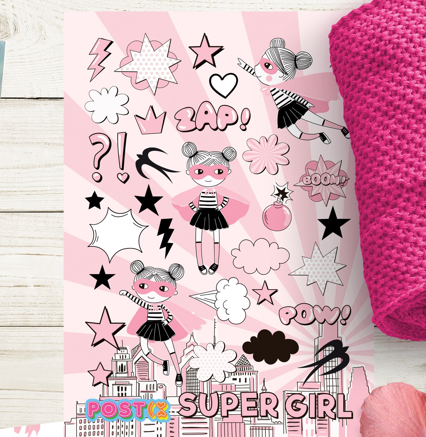 Super Girl A6 Sticker Sheet