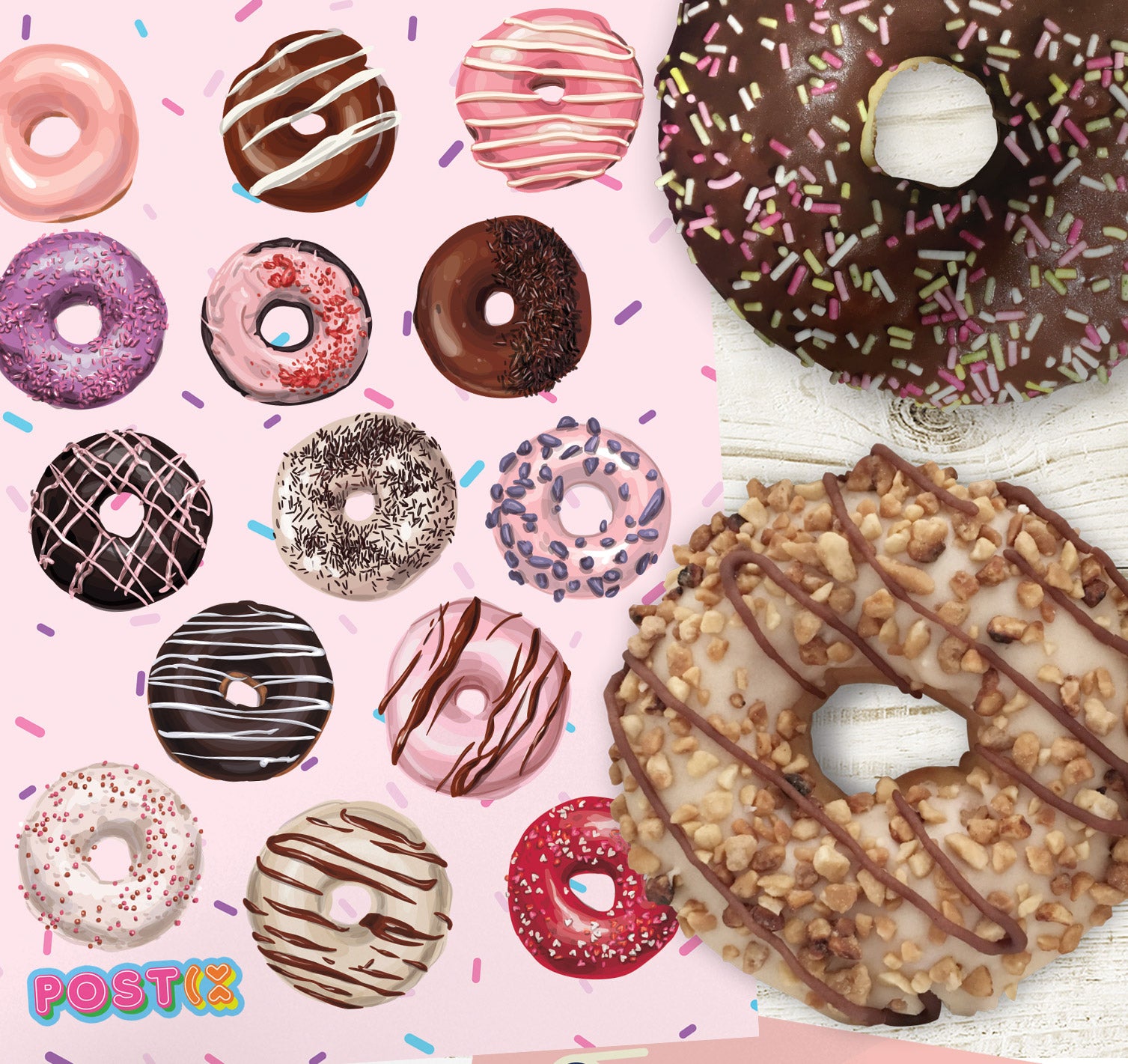 Decadent Donuts A6 Sticker Sheet