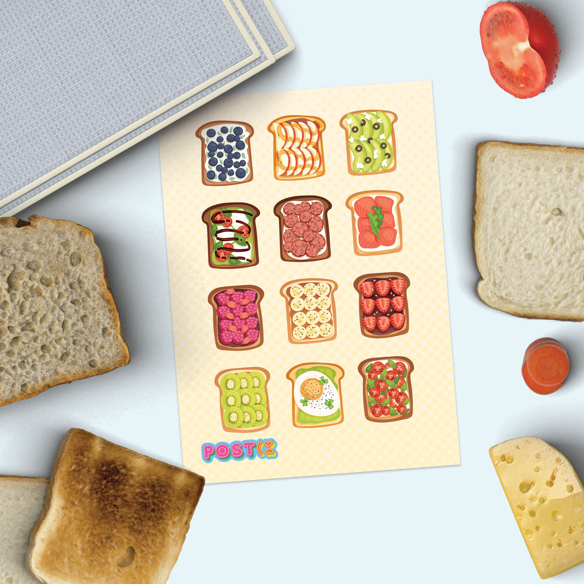 Toasty Treats A6 Sticker Sheet