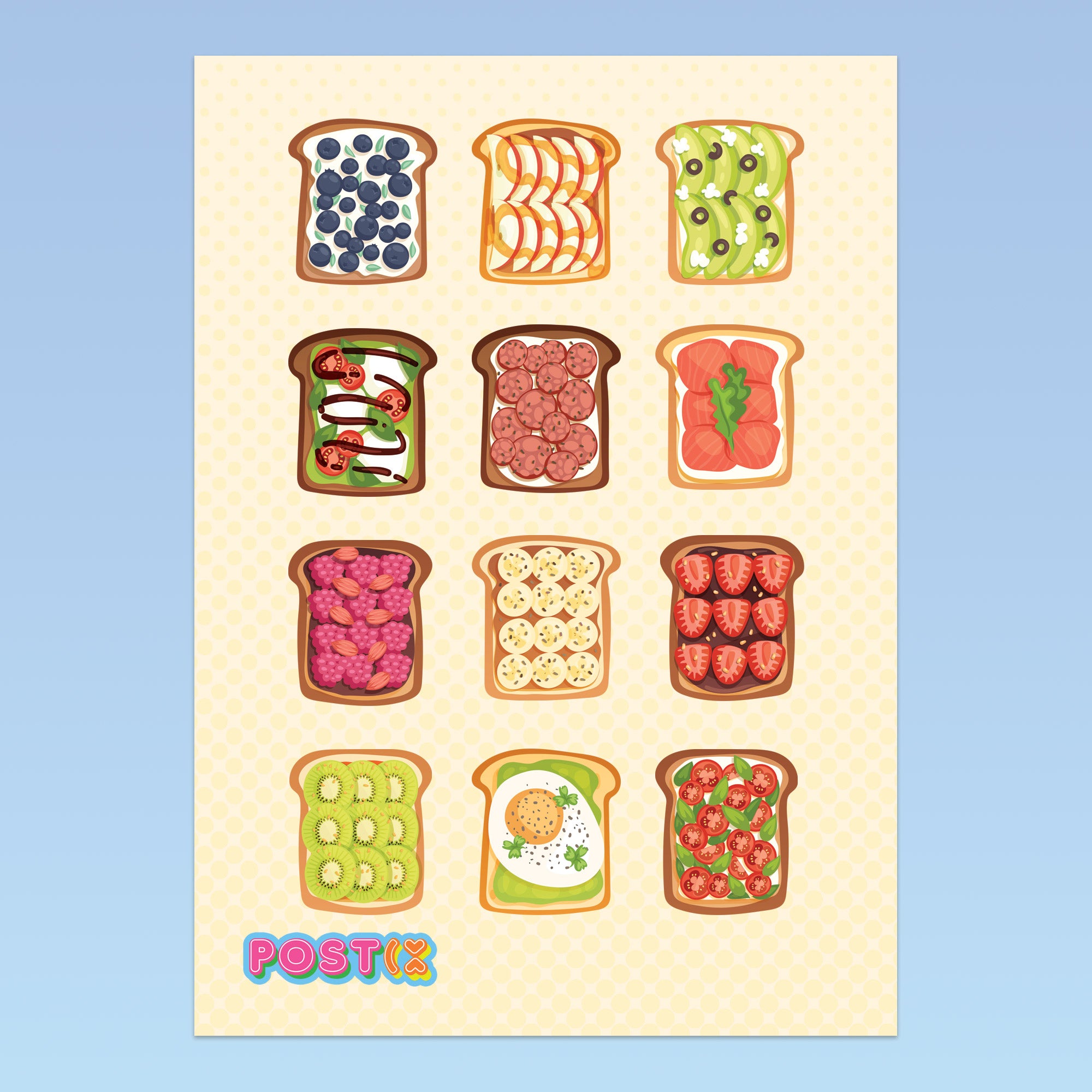 Toasty Treats A6 Sticker Sheet