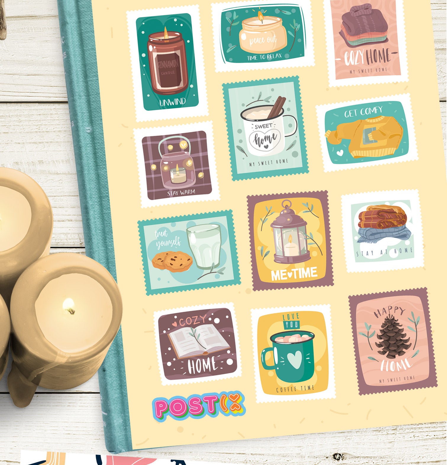 Hygge Home Life Stamps A6 Sticker Sheet