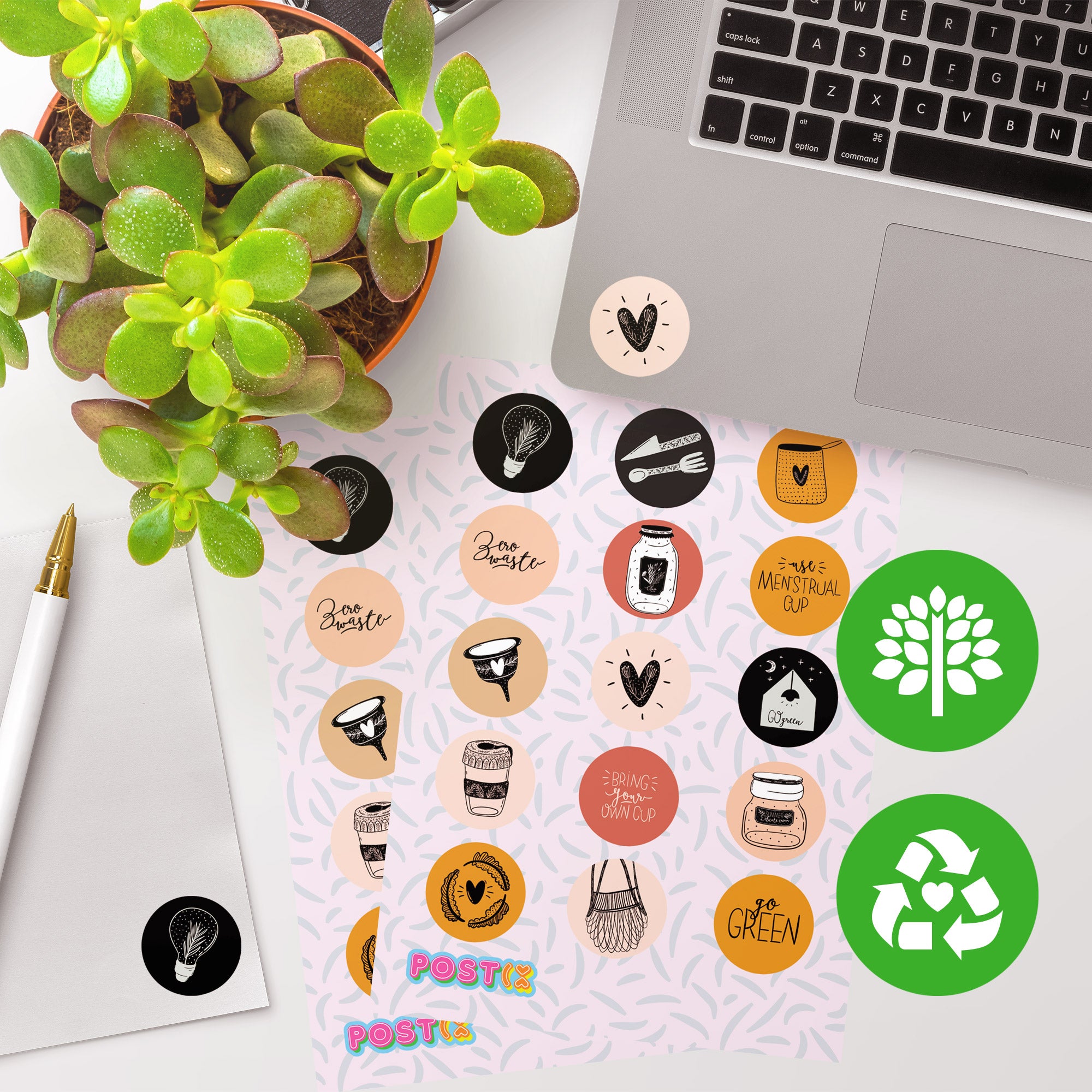 Zero Waste Eco-Friendly A6 Sticker Sheet